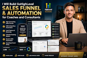 build gohighlevel sales funnel and automation for coaches and consultants