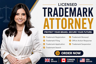 be your licensed trademark attorney to register brand in USA trademark filing