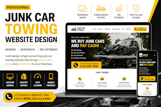 build responsive junk car towing website scrap car website that convert