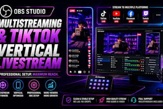 configure obs studio for multi streaming and vertical tiktok livestream