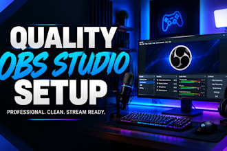 setup obs studio for streaming on twitch, youtube or recording