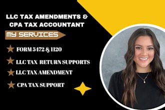 file cpa tax, llc tax, llc tax returns, form 5472, 1120 as licensed CPA