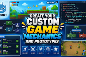develop custom game mechanics and prototypes in godot
