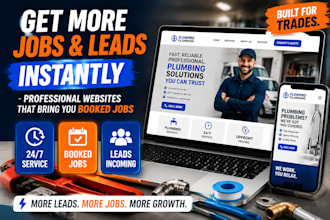create a website that gets electricians and plumbers booked fast