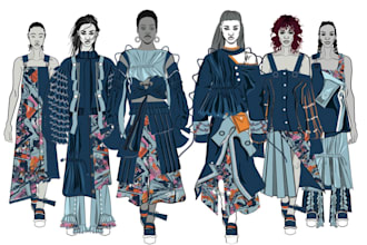 create professional fashion illustrations and technical flats