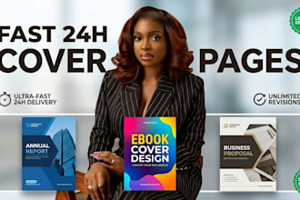 design a professional book cover or document cover page