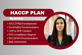create a professional haccp plan for your food business