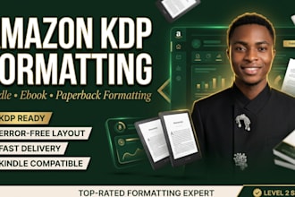 do book formatting, kindle ebook formatting, paperback formatting for amazon kdp