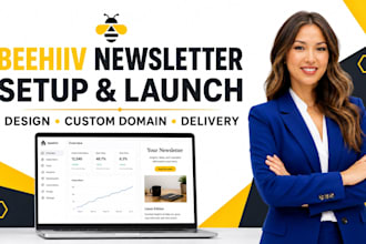 set up design and launch your beehiiv newsletter and publication custom domain