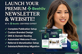 setup design launch beehiiv newsletter publication custom domain email delivery