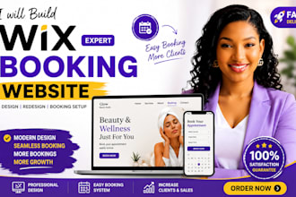 design wix booking website, wix appointment or wix business site