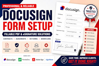create professional docusign forms for contracts and business agreements
