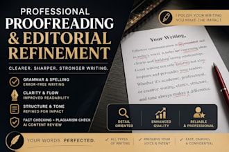 professionally proofread and refine your writing
