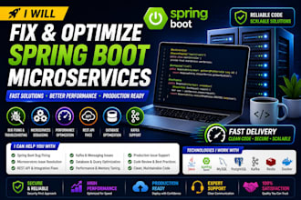 fix spring boot and microservices bugs