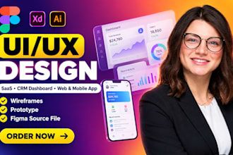 design saas CRM dashboard mobile web app UI UX admin panel prototype in figma