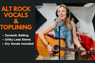 record dynamic alt rock vocals with powerful belting harmonies