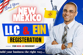 register new mexico llc and ein tax id with confirmation letter for non resident