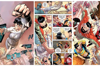comic book illustration superhero comic art graphic novel comic cover manga art