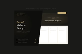 design a minimal japandi website for your brand