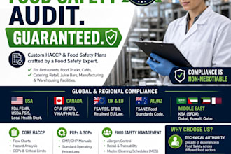 make fully customized food safety plan, haccp plan, sops, and monitoring forms
