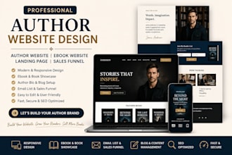 design author website, book author website ebook website ebook sales funnel
