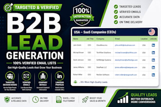 provide targeted b2b email lists for outreach
