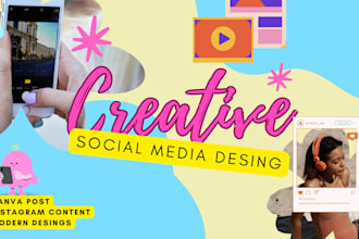 desing creative canva social media post for your business