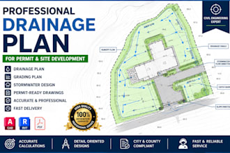 design professional drainage plan for permit and site development