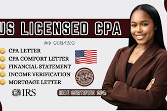 prepare CPA letter, CPA comfort letter, financial statement, income statement