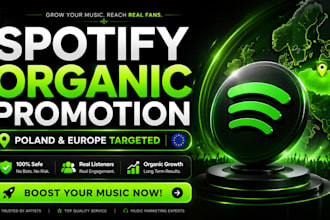 chart your spotify music to top 100 with organic spotify promotion