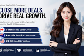 be your canada saas sales closer, australia sales representative sales leads
