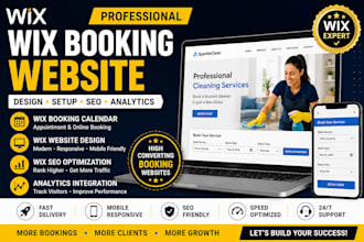 build wix booking calendar wix online programs setup wix SEO analytics website
