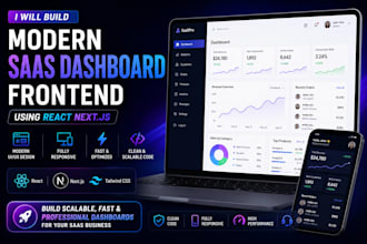 build modern saas dashboard frontend using react next js