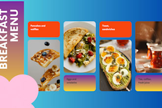design cozy breakfast cafe and brunch menu layout