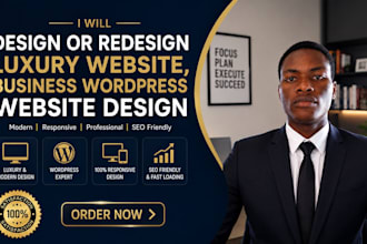 design or redesign luxury web, business wordpress web design