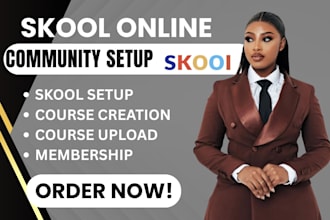 setup skool community and skool online course