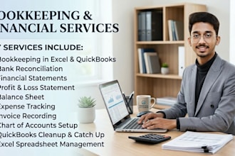 professionally do bookkeeping in ms excel and quick books