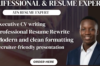 create ats optimized resume and executive CV writing