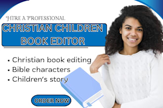 be christian children book editor, edit christian storybook