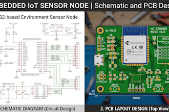 create pcb design and schematic for embedded and iot projects