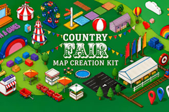 design custom vector event map, festival map and map illustration