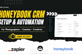setup honeybook crm automation workflow for photographers and coaches