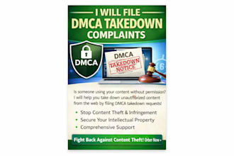 remove copyrighted content with professional dmca takedown