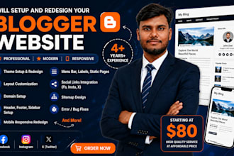 design and customize your blogger or blogspot website professionally
