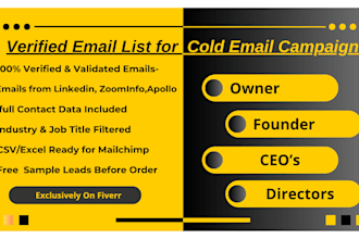 build a premium prospect email list for cold outreach campaigns