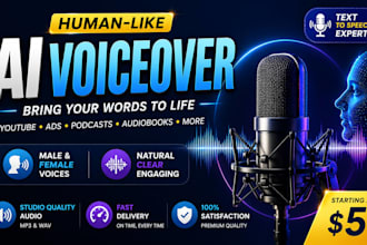 create ultra realistic male or female ai voice over text to speech