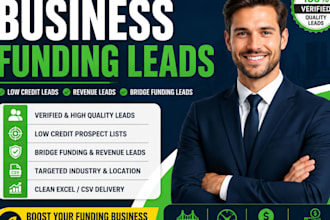 generate business funding leads low credit revenue leads bridge funding leads