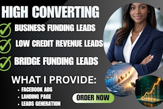 generate business funding leads low credit revenue leads bridge funding leads