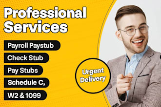 prepare stubs, payroll statements and company tax documents
