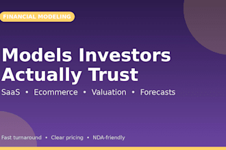 build a financial model, forecast, and pitch deck financials